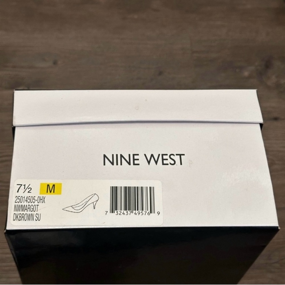🤎 NWT! Brown Suede NINE WEST Marot Heels - Size 7.5 - Picture 9 of 9